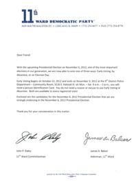 Letter from Commissioner Daley